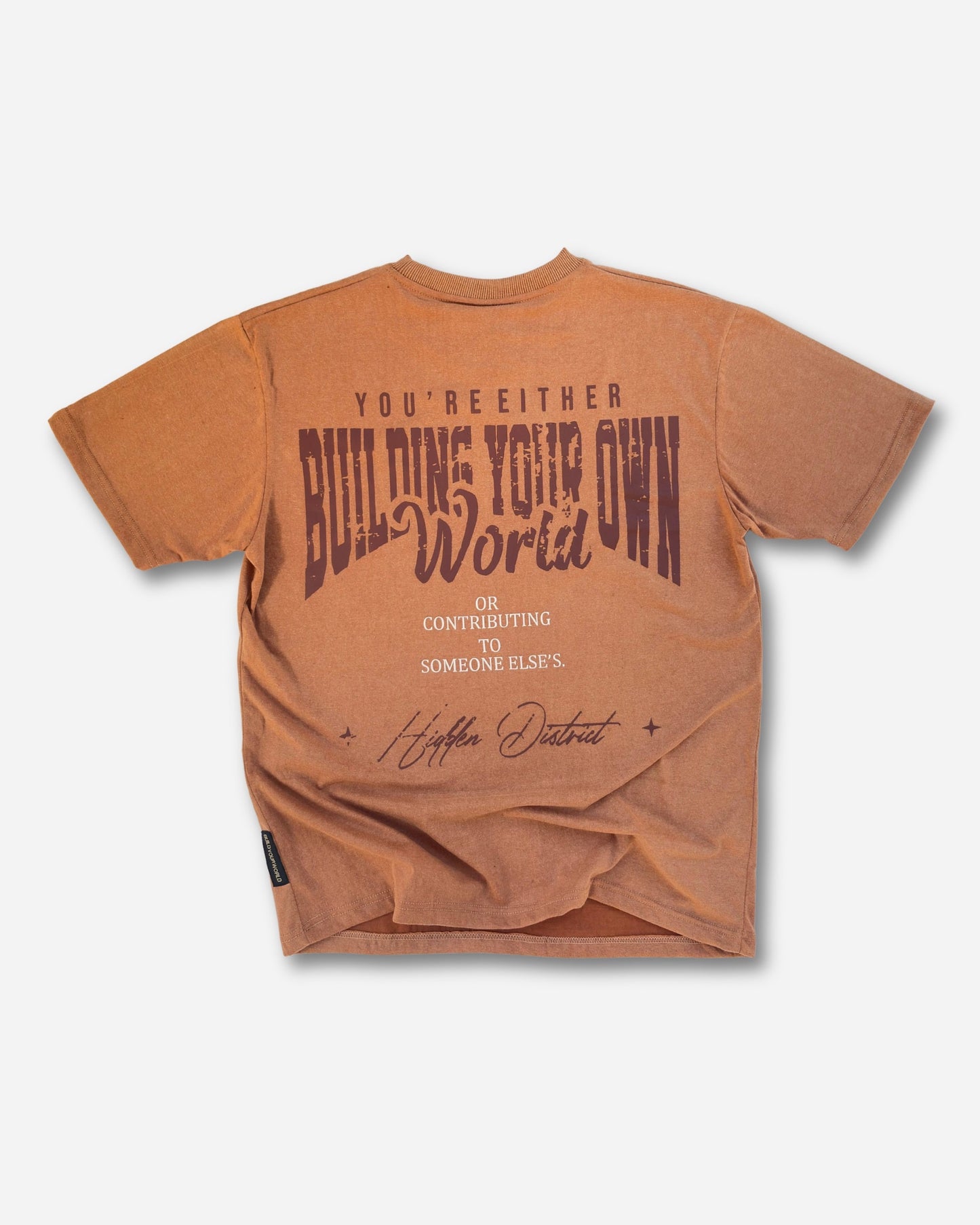 Build Your World Tee-Stone Brown