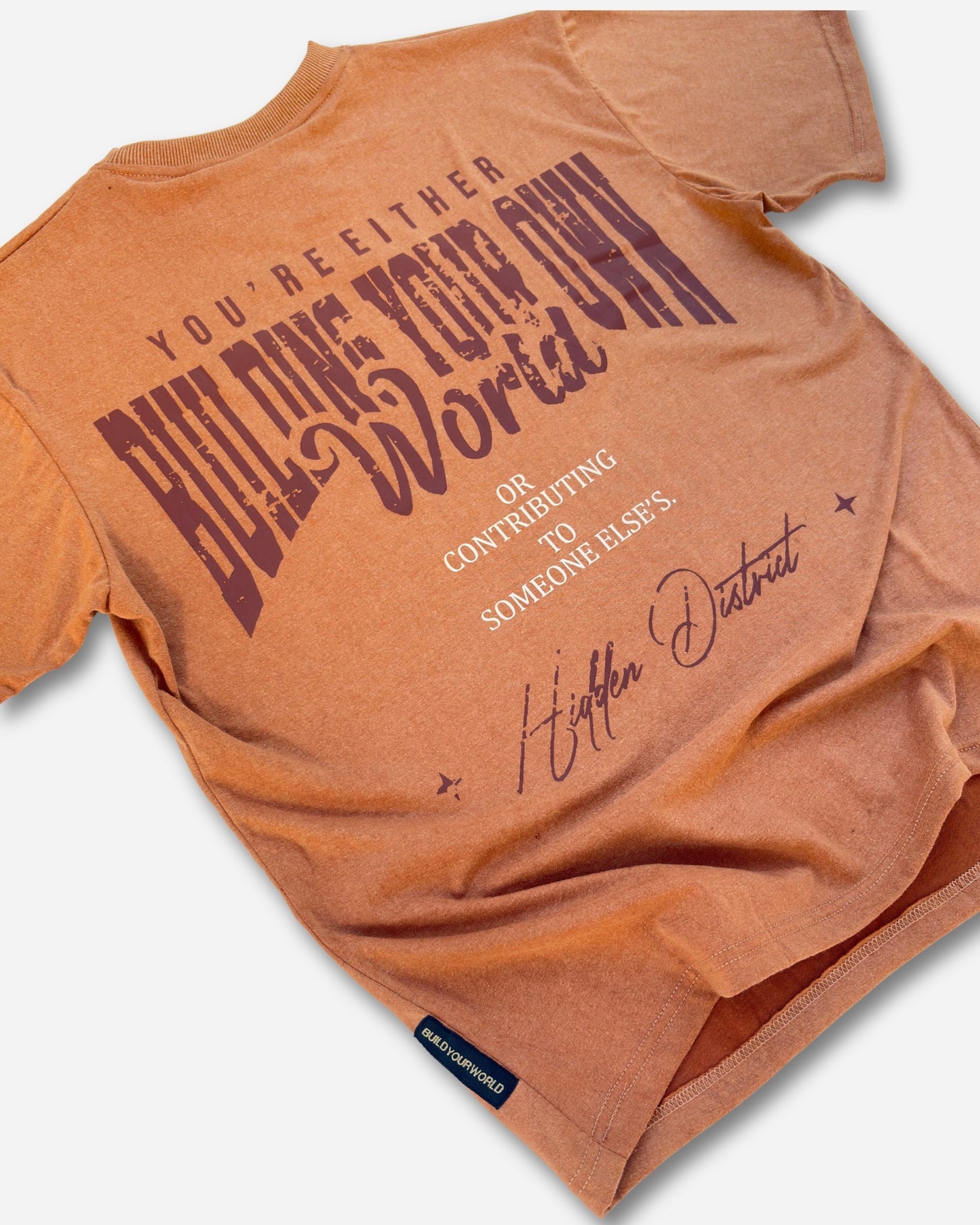 Build Your World Tee-Stone Brown