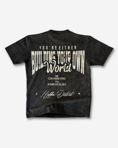 Build Your World Tee-Stone Black